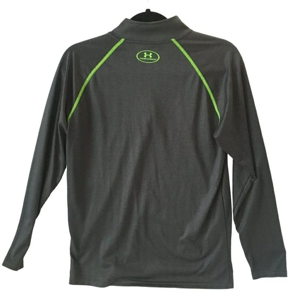 Under Armour Athletic Pullover Mens 1/4 Zip Grey Long Sleeve Size Small - Picture 4 of 5